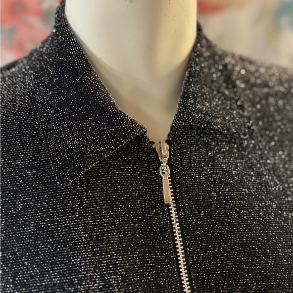 Vintage Chico's Black Jacket with Silver Shimmer - Picture 3 of 7
